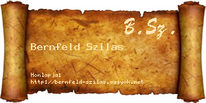 Bernfeld Szilas névjegykártya